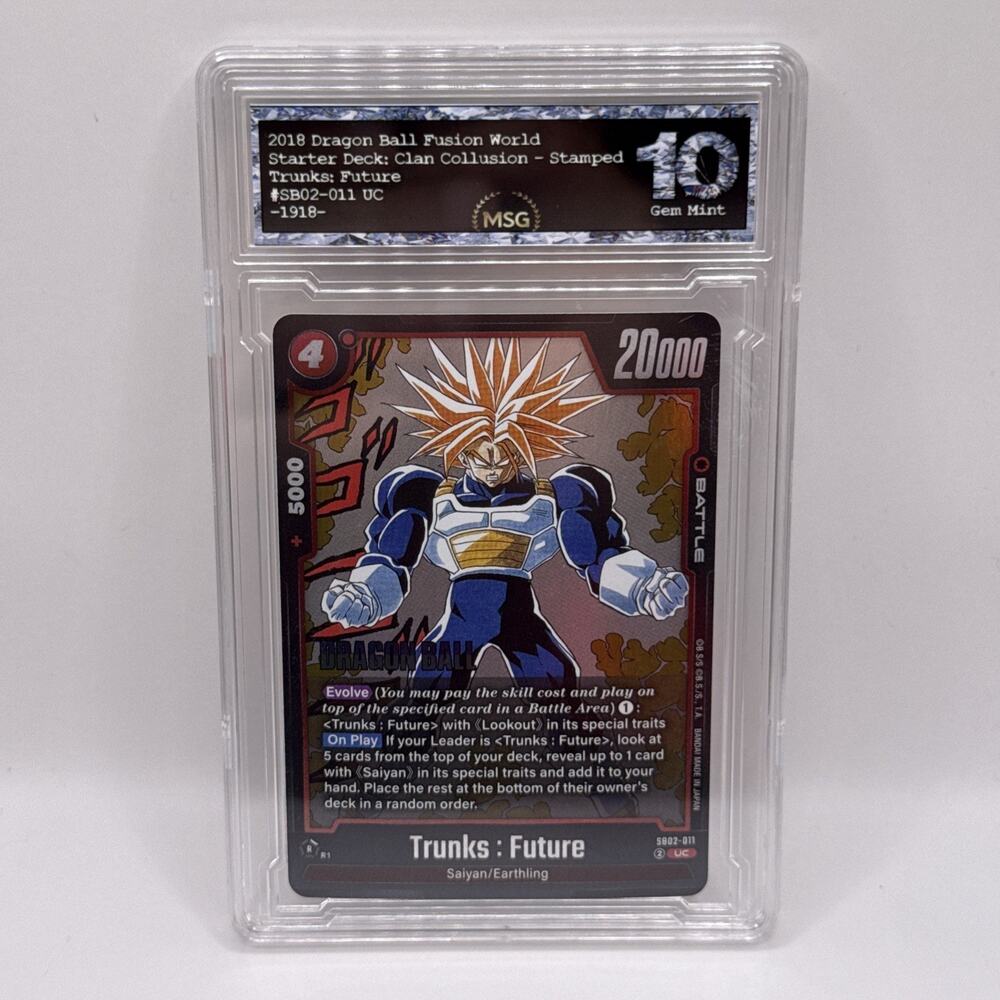 Dragon Ball Super Trunks : Future - Uncommon Manga Booster 02 SB02-011 Graded 10
